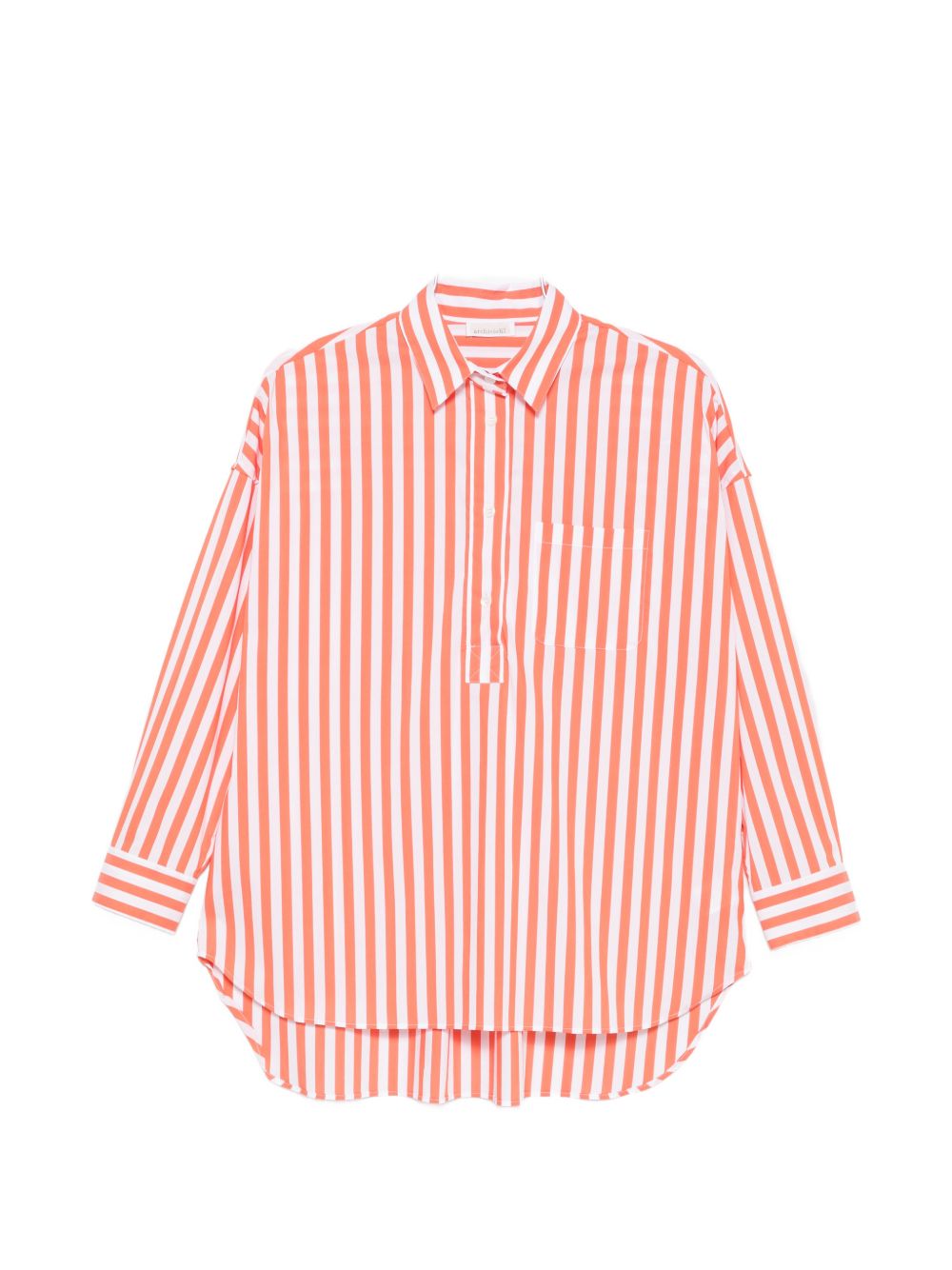 Cotton blend striped shirt