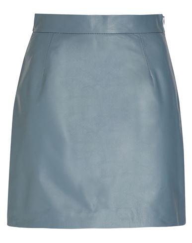 Leather Essential Mini Skirt Woman Mini skirt Grey Size 2 Lambskin