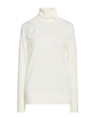 Woman Turtleneck Off white Size 10 Merino Wool, Polyester, Cotton, Polyamide