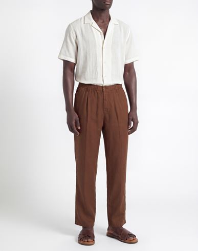 Man Pants Brown Size 36 Linen