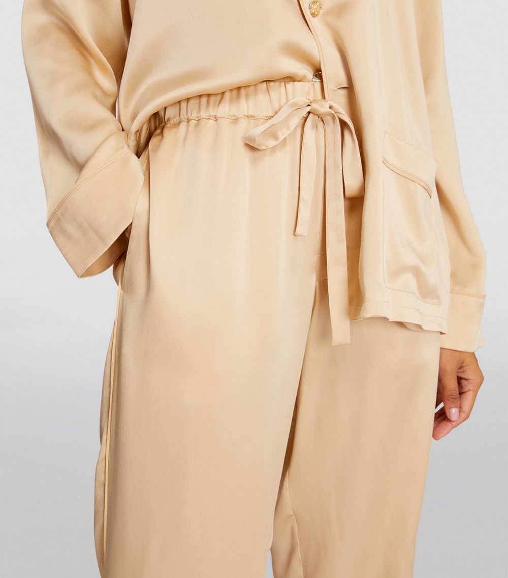 Silk Yves Celestial Embroidery Pyjamas