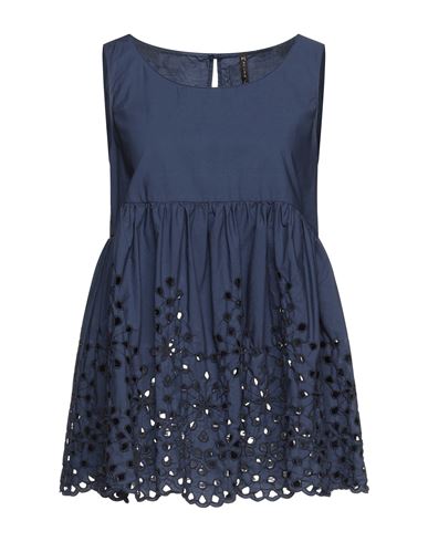 Woman Top Slate blue Size 2 Cotton