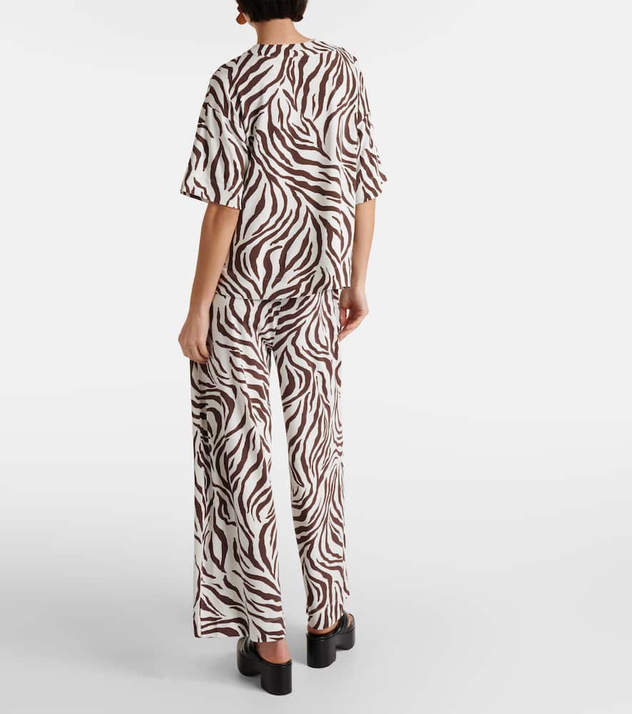 Siberia zebra-print jersey top