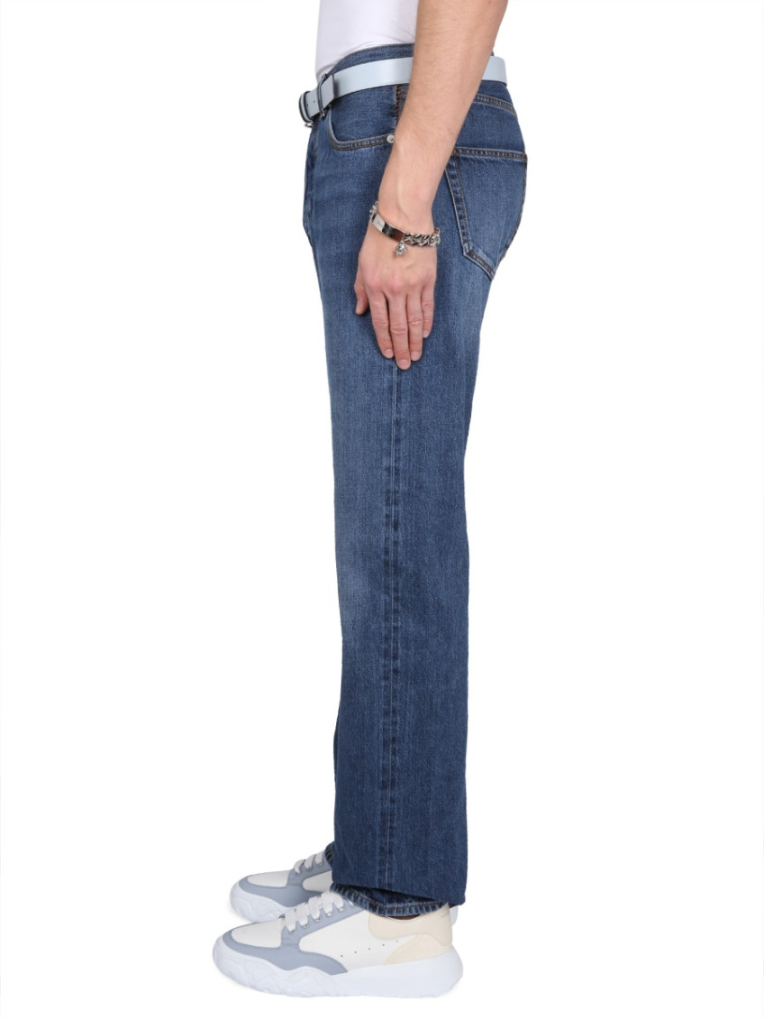 Blue Mid Rise Jeans