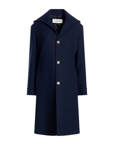 Woman Coat Midnight blue Size 4 Virgin Wool, Cashmere
