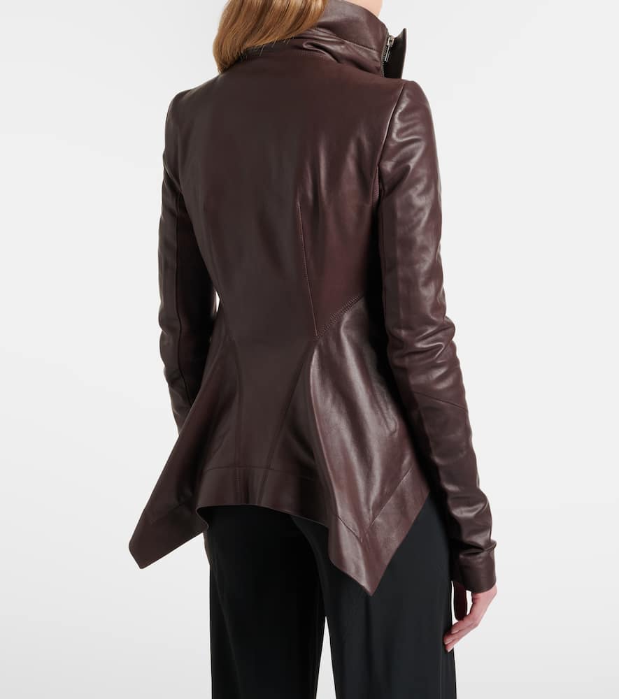 Naska asymmetric leather jacket