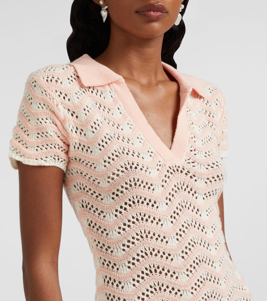 Coco striped cotton-blend minidress