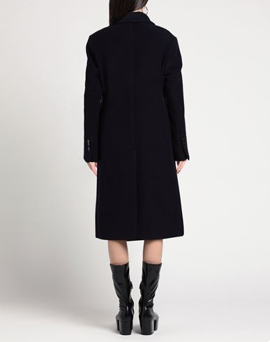 Woman Coat Midnight blue Size 6 Wool, Polyester