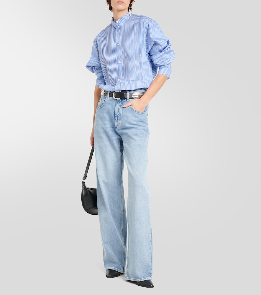Ruffled cotton shirt