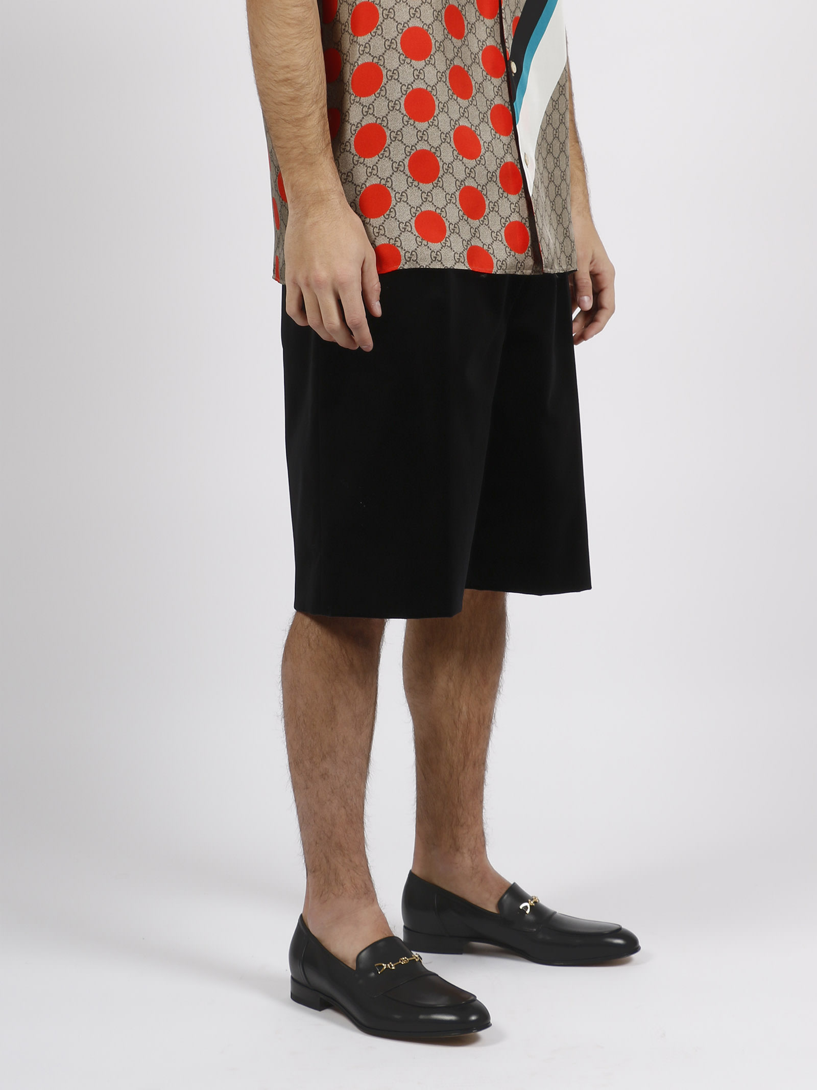 Stretch-velvet shorts