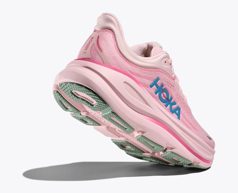 HOKA Women's Bondi 9 Shoes in Rose Tea/Petal