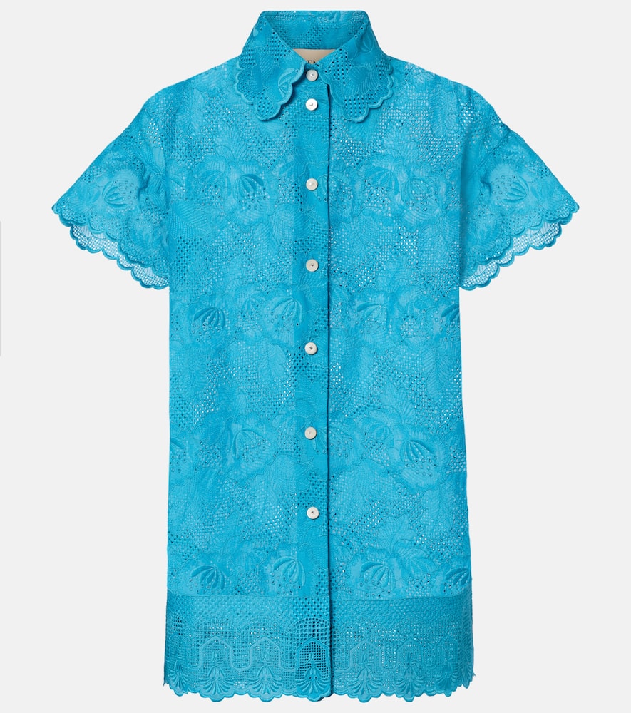 Embroidered cotton shirt