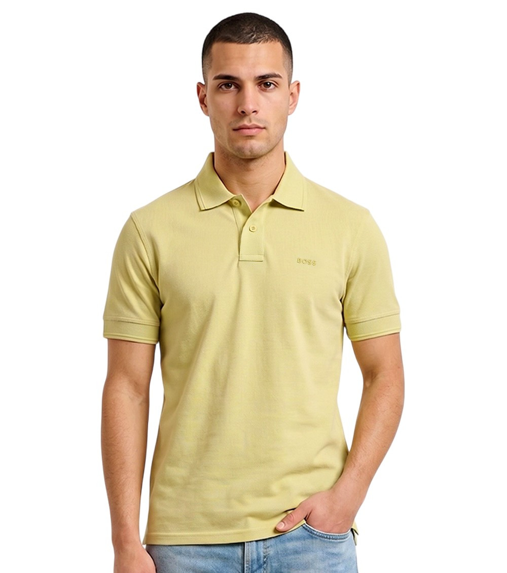 Yellow Shirt Collar Polos