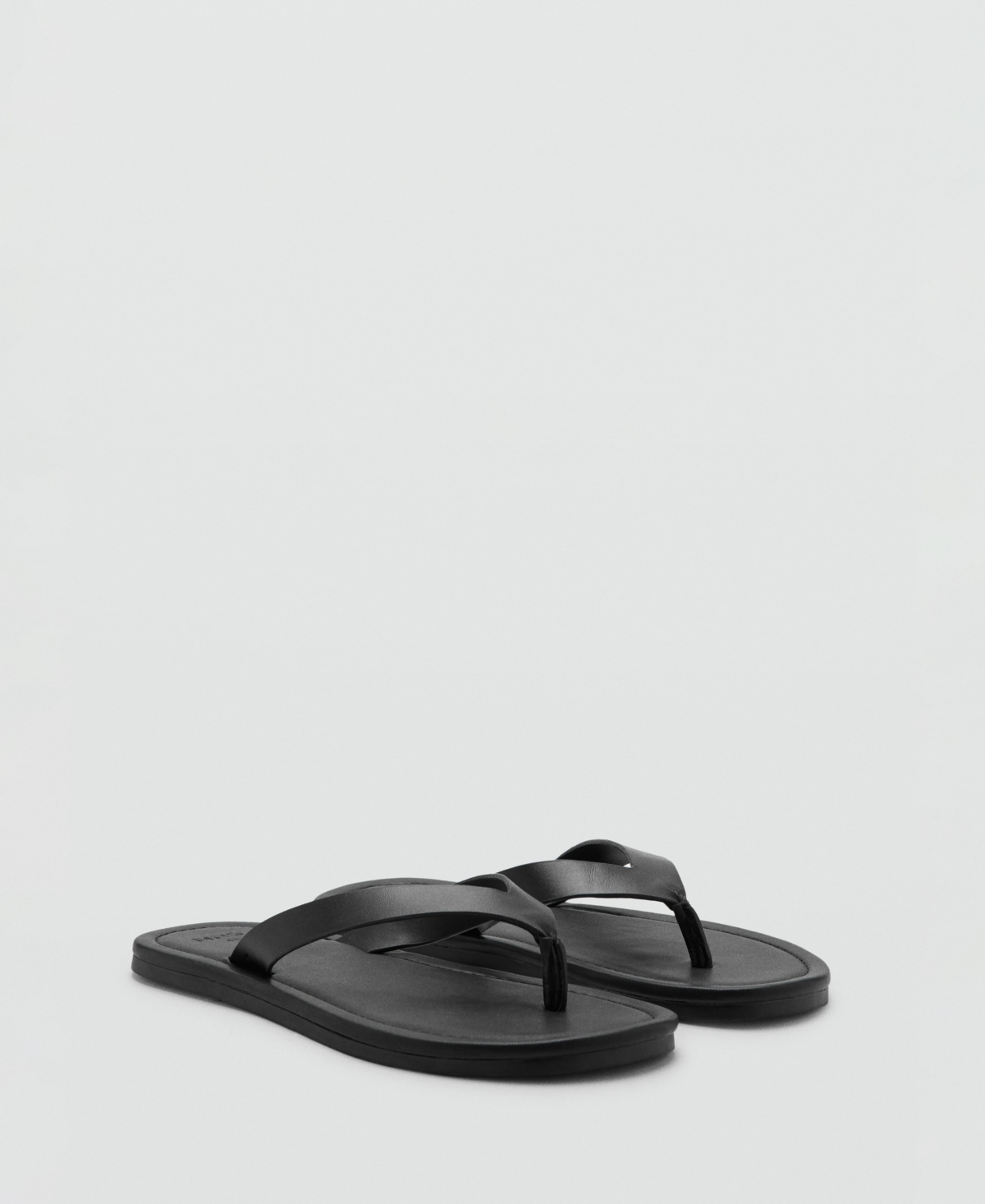 Men's Leather Straps Sandals - Black