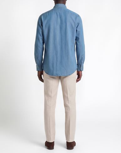 Man Denim shirt Blue Size 17 Cotton