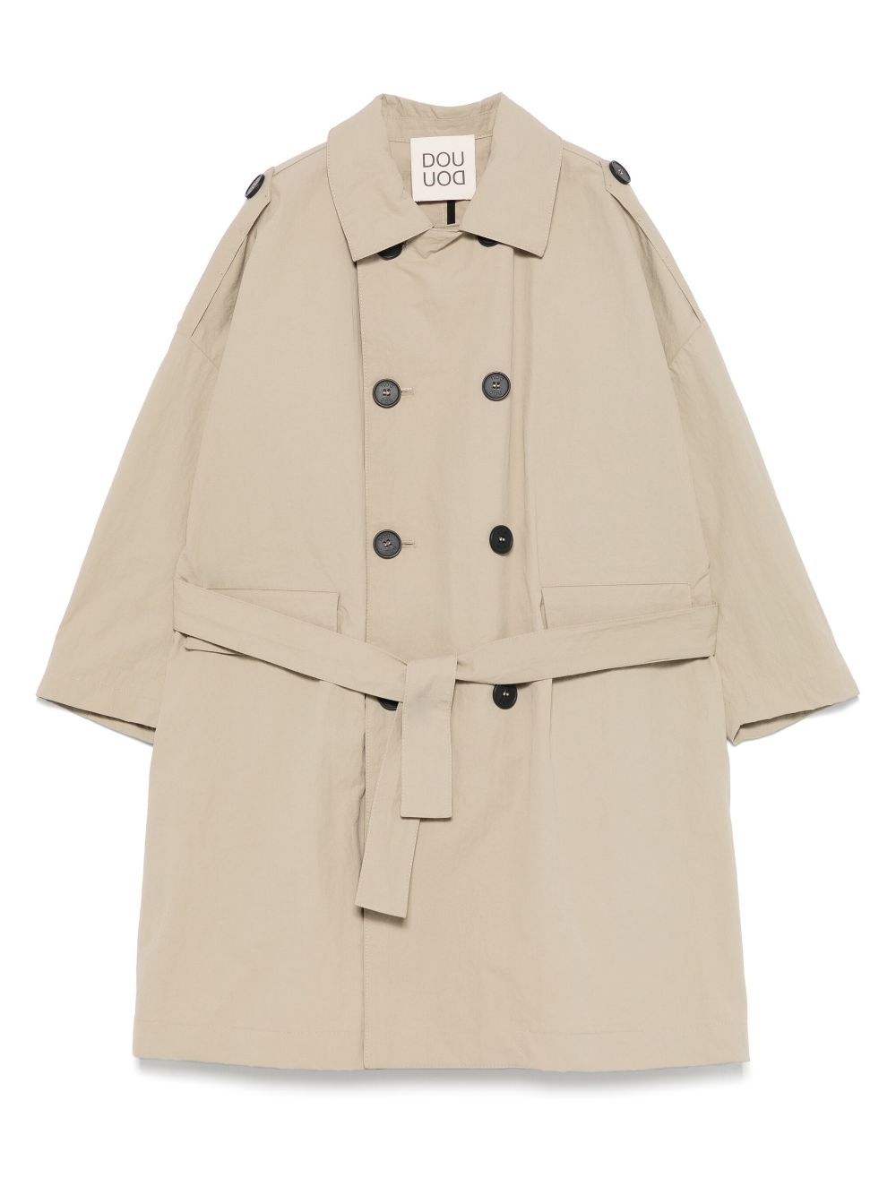 Seersucker trench coat - Neutrals