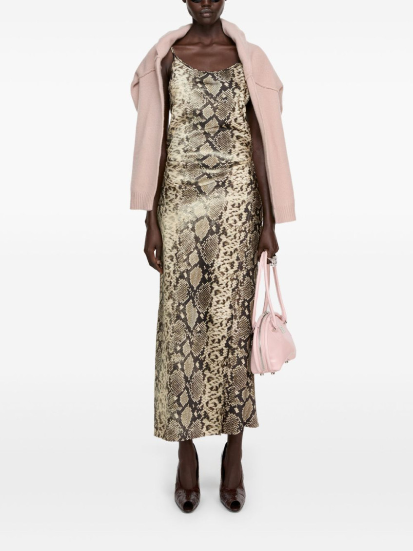 Satin Python Printed Dress