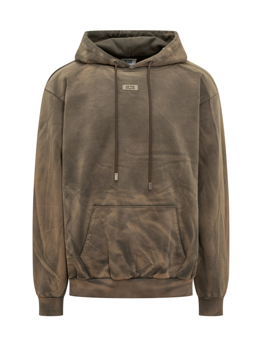 Brown Logo Hood Sweatshirt