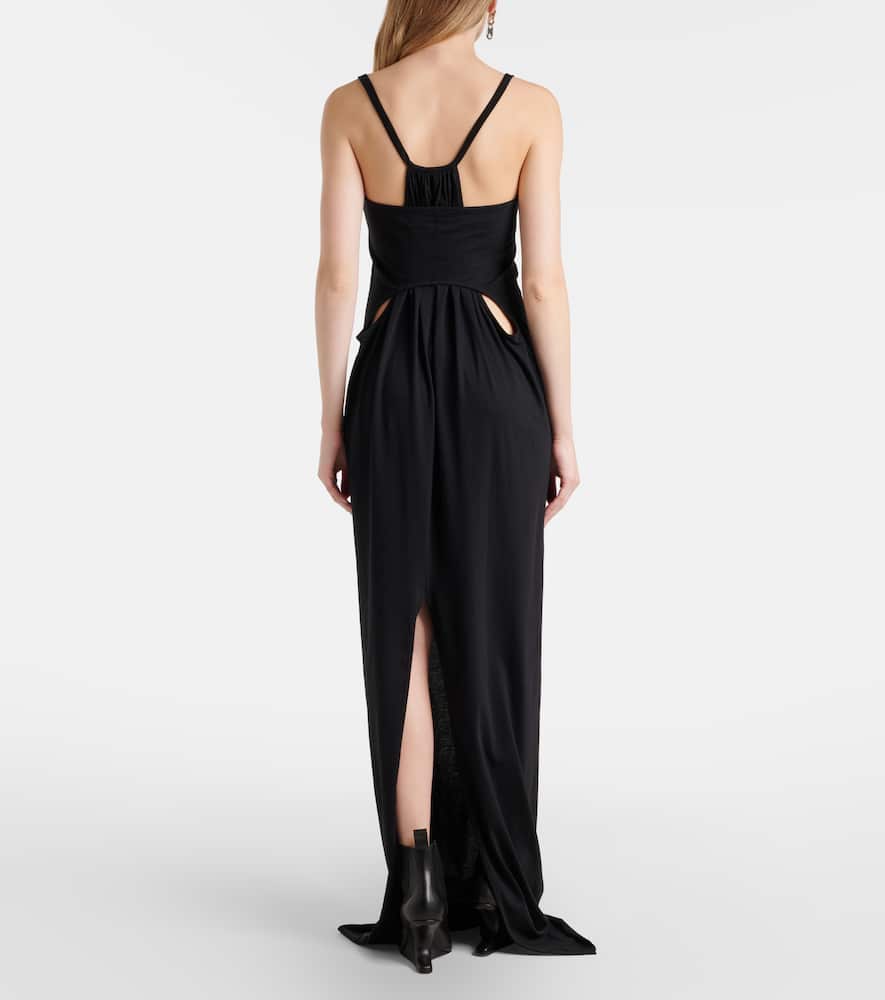 Temple layered cotton jersey maxi dress