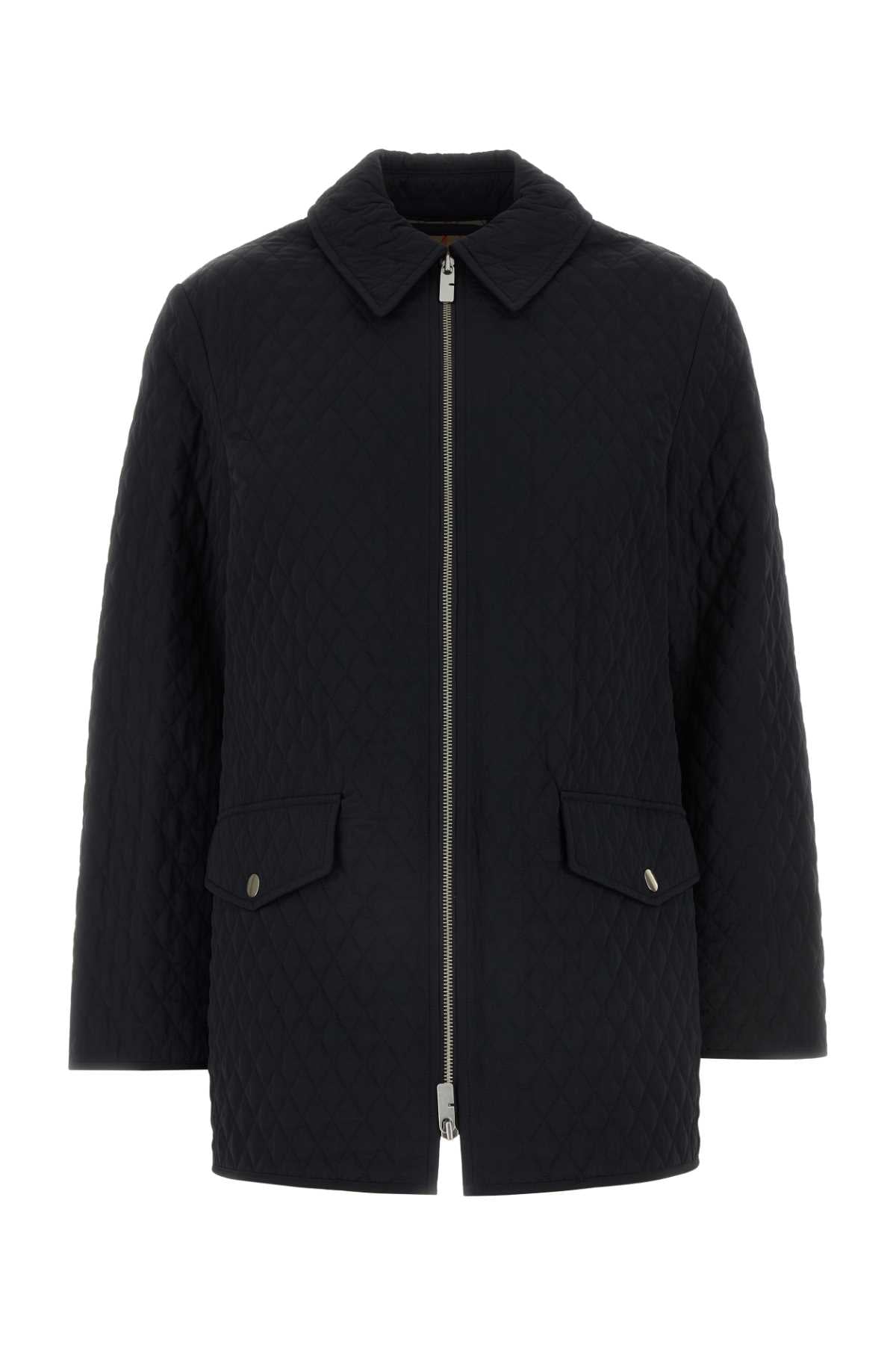 Quilted Nylon Jacket — Black