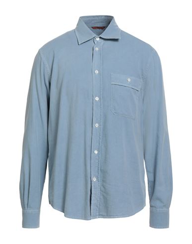 Man Shirt Light blue Size 40 Cotton
