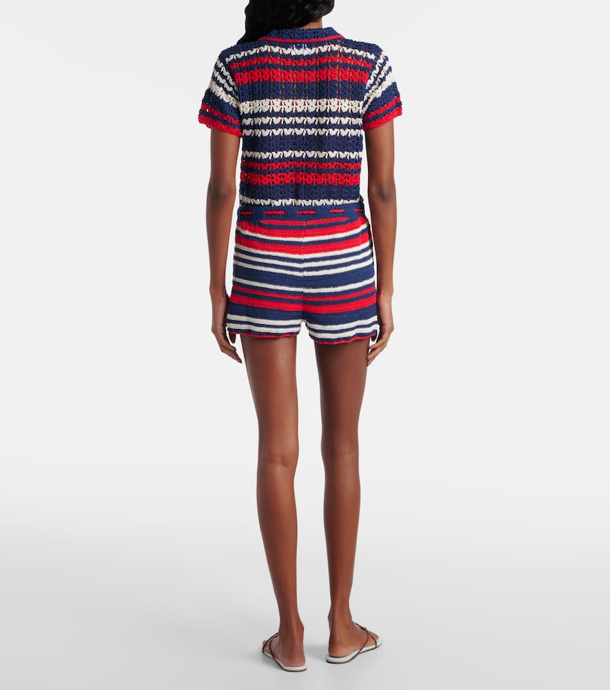Anna Kosturova Crochet cotton shorts