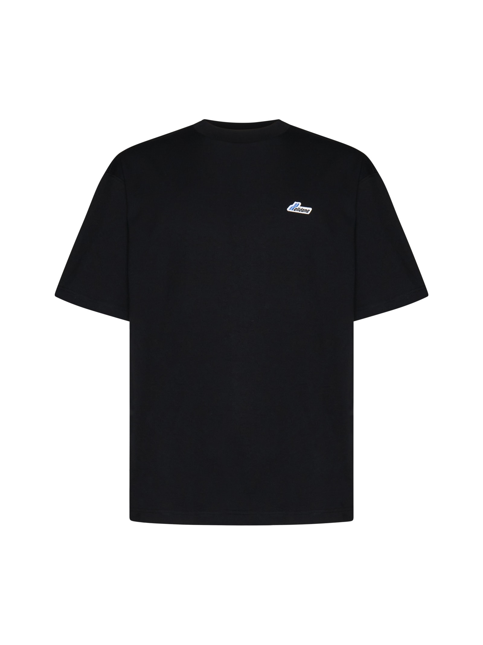 Logo-patch cotton t-shirt - Black