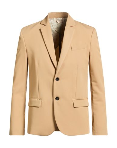 Man Blazer Beige Size M Polyester, Viscose, Elastane
