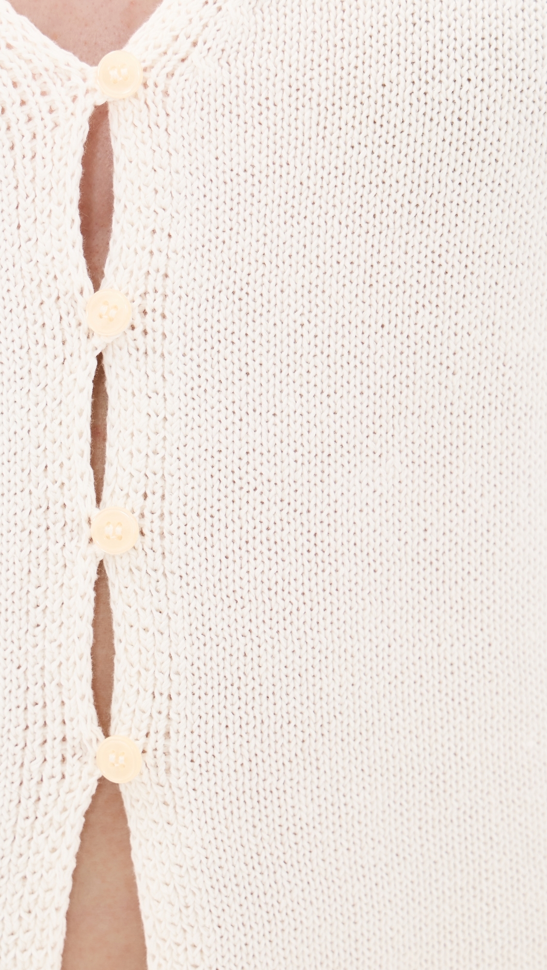 The Knit Cardigan Vest White001