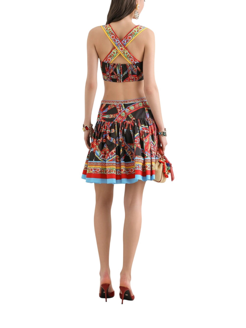Multicolor Printed Mini Skirt