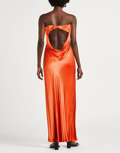 Woman Maxi dress Orange Size 10 Viscose
