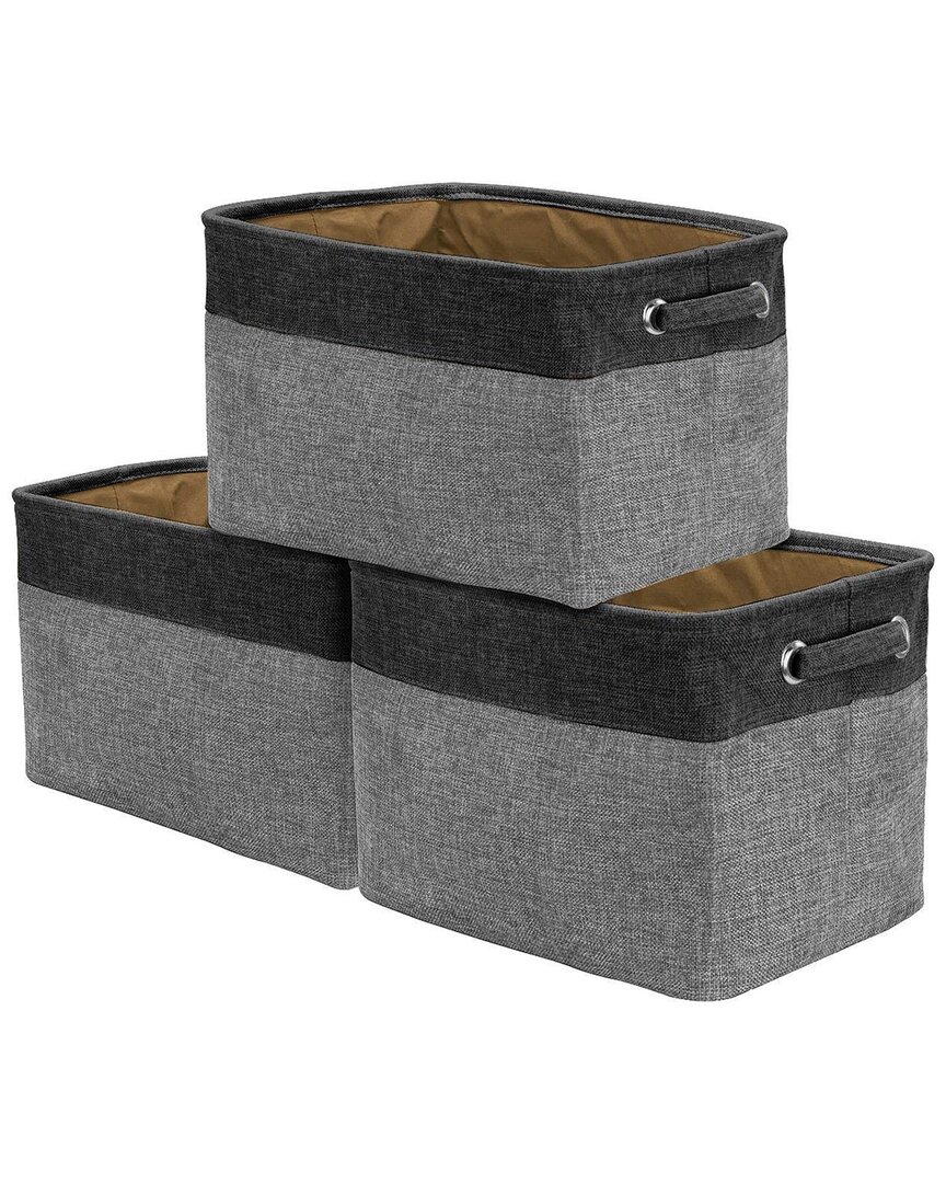Set of 3 Twill Storage Basket Set