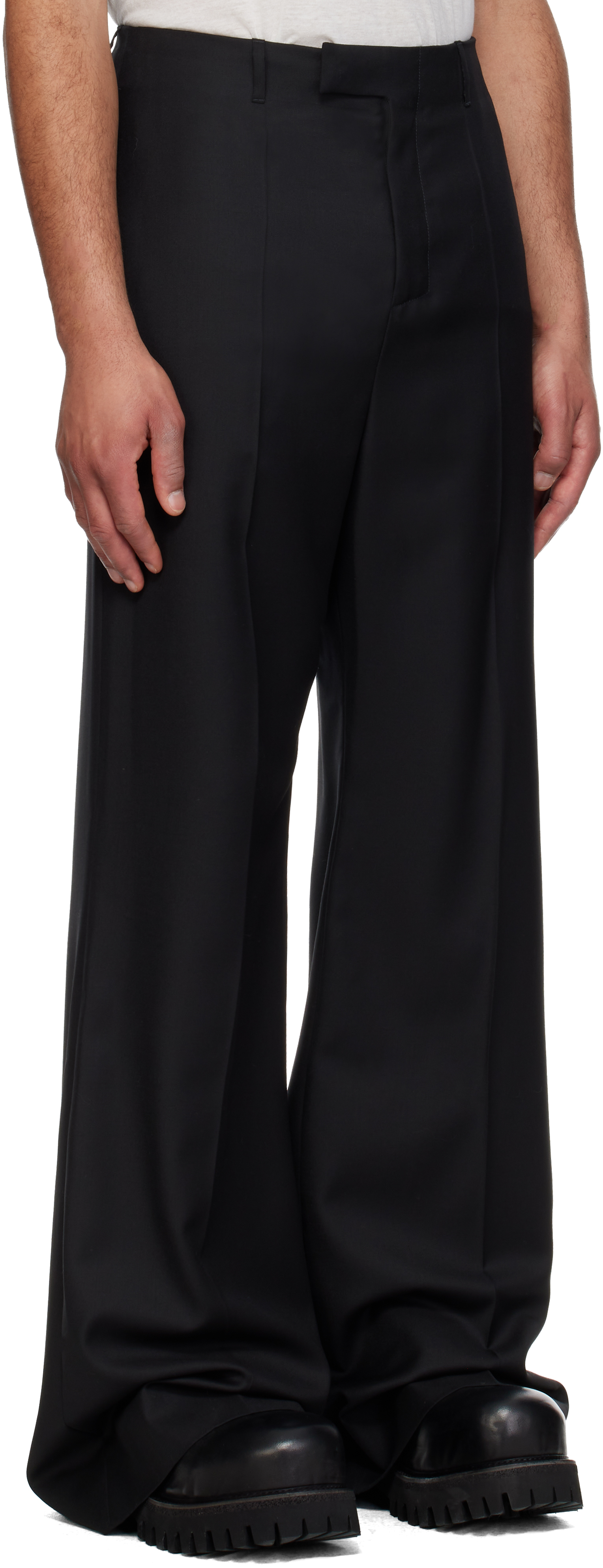 Black Wool Trousers