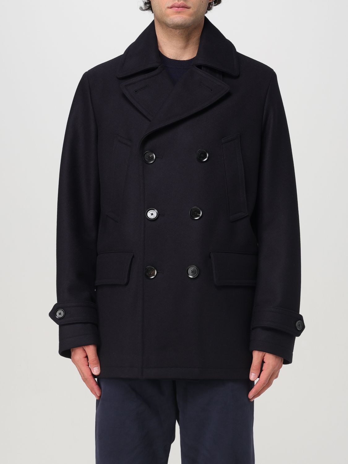 Double-breasted coat - Blue