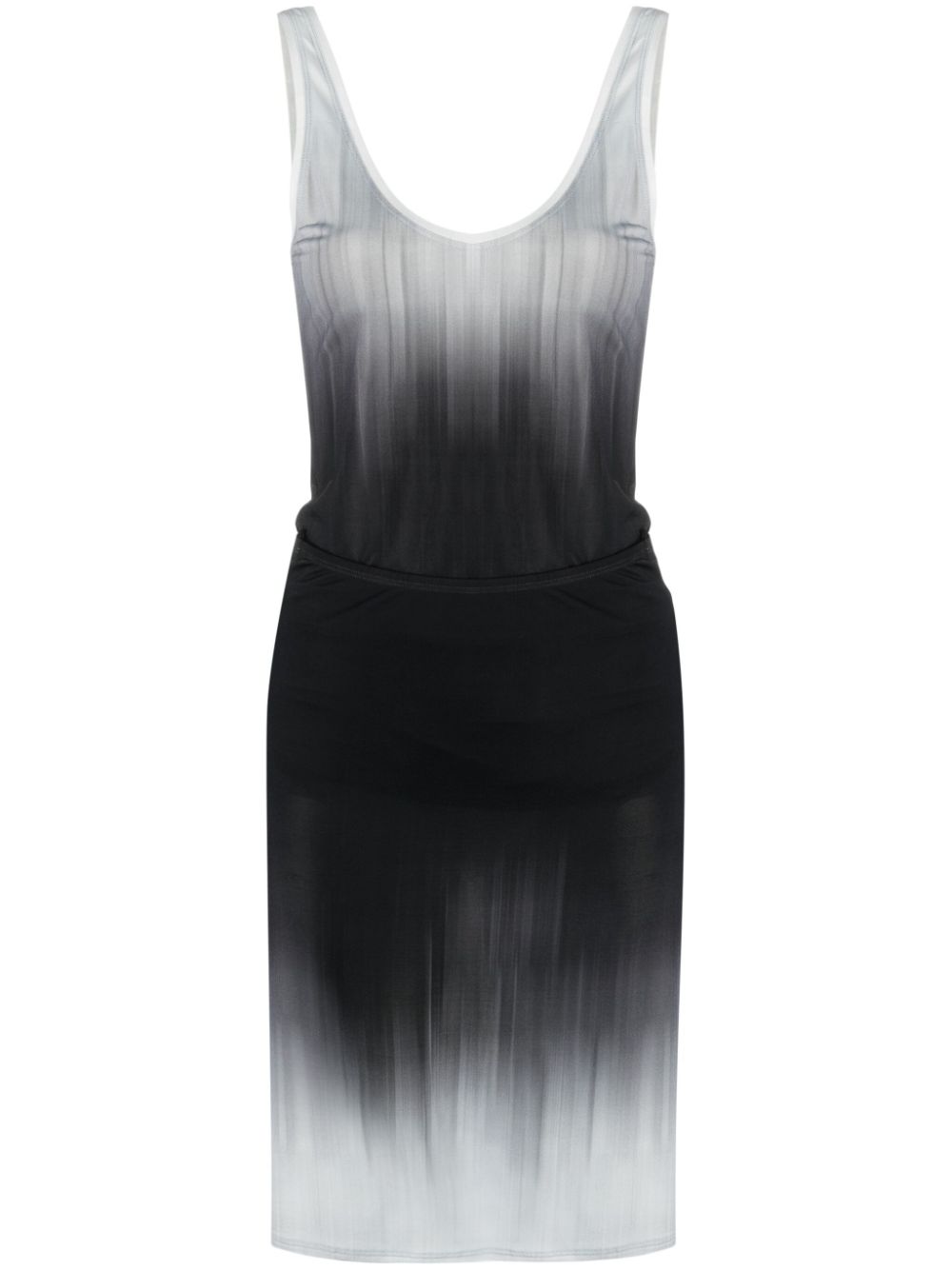 Ombré-effect sleeveless dress - Grey