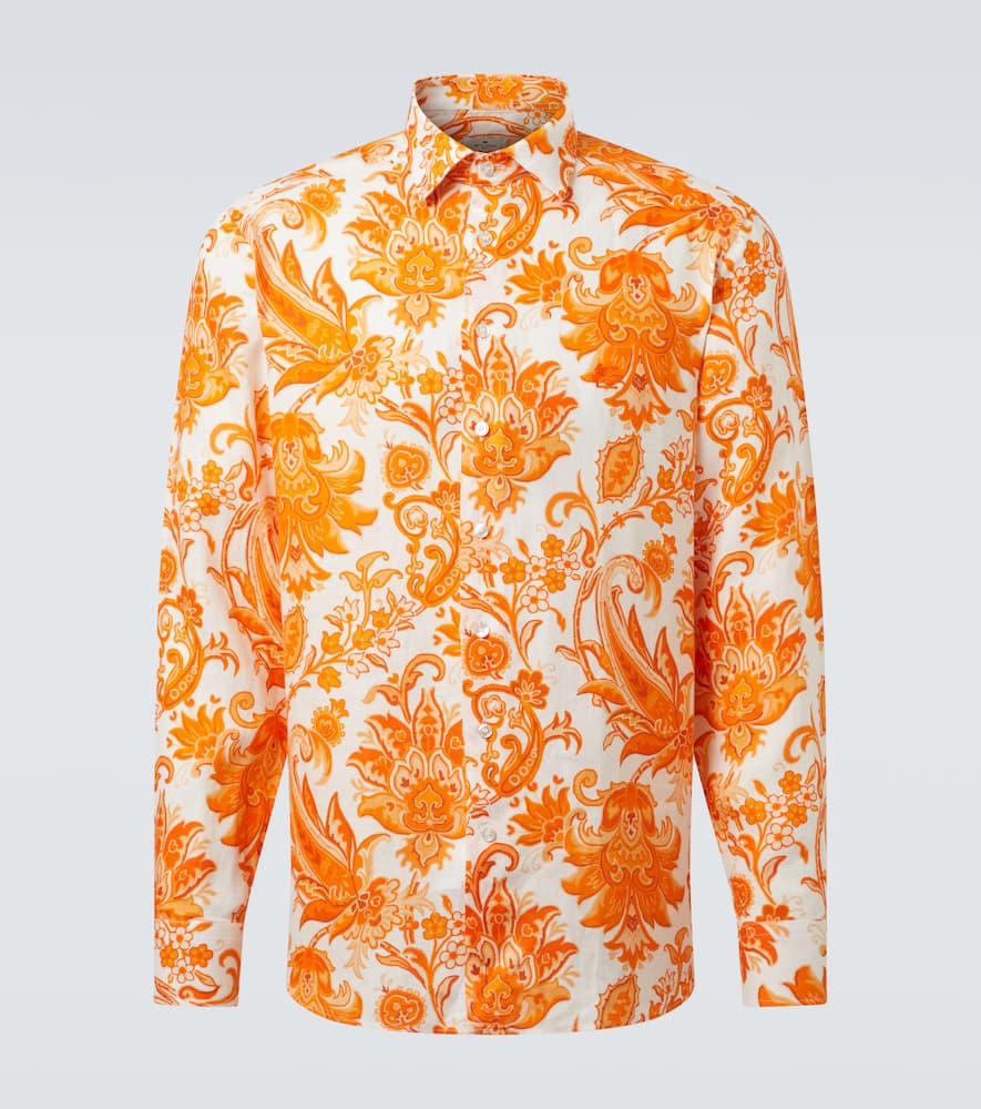 Roma printed linen shirt