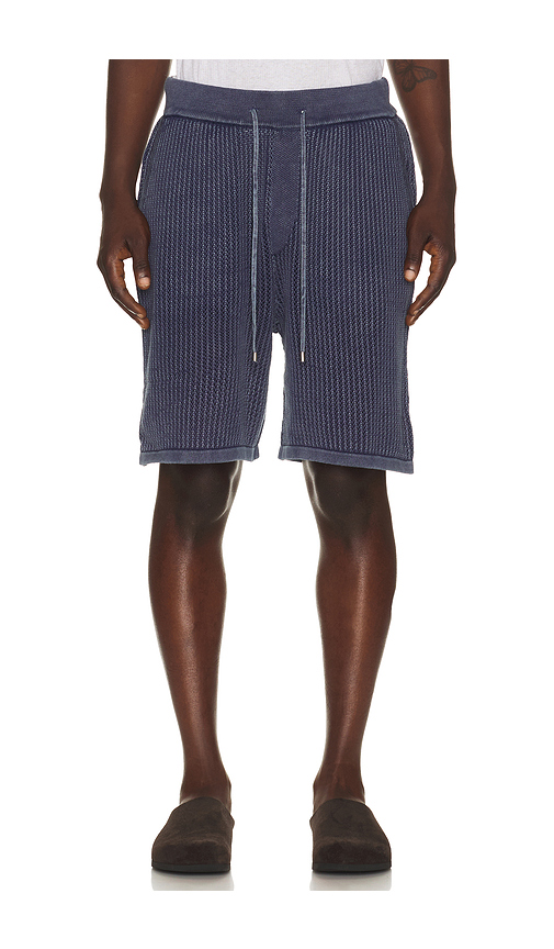 Central Park West Henry Snow Wash Short in Slate. M. Also in S, L, XL/1X
