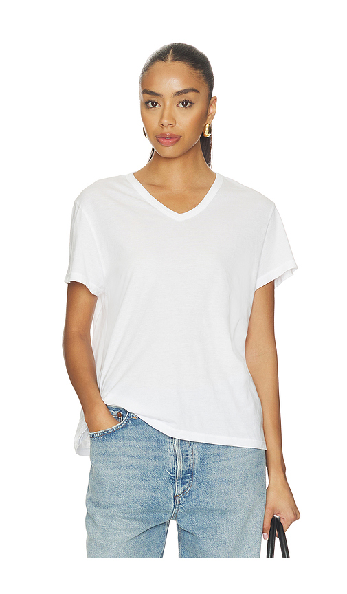 DONNI. The Jersey V-neck Tee in Powder. L also in M, S