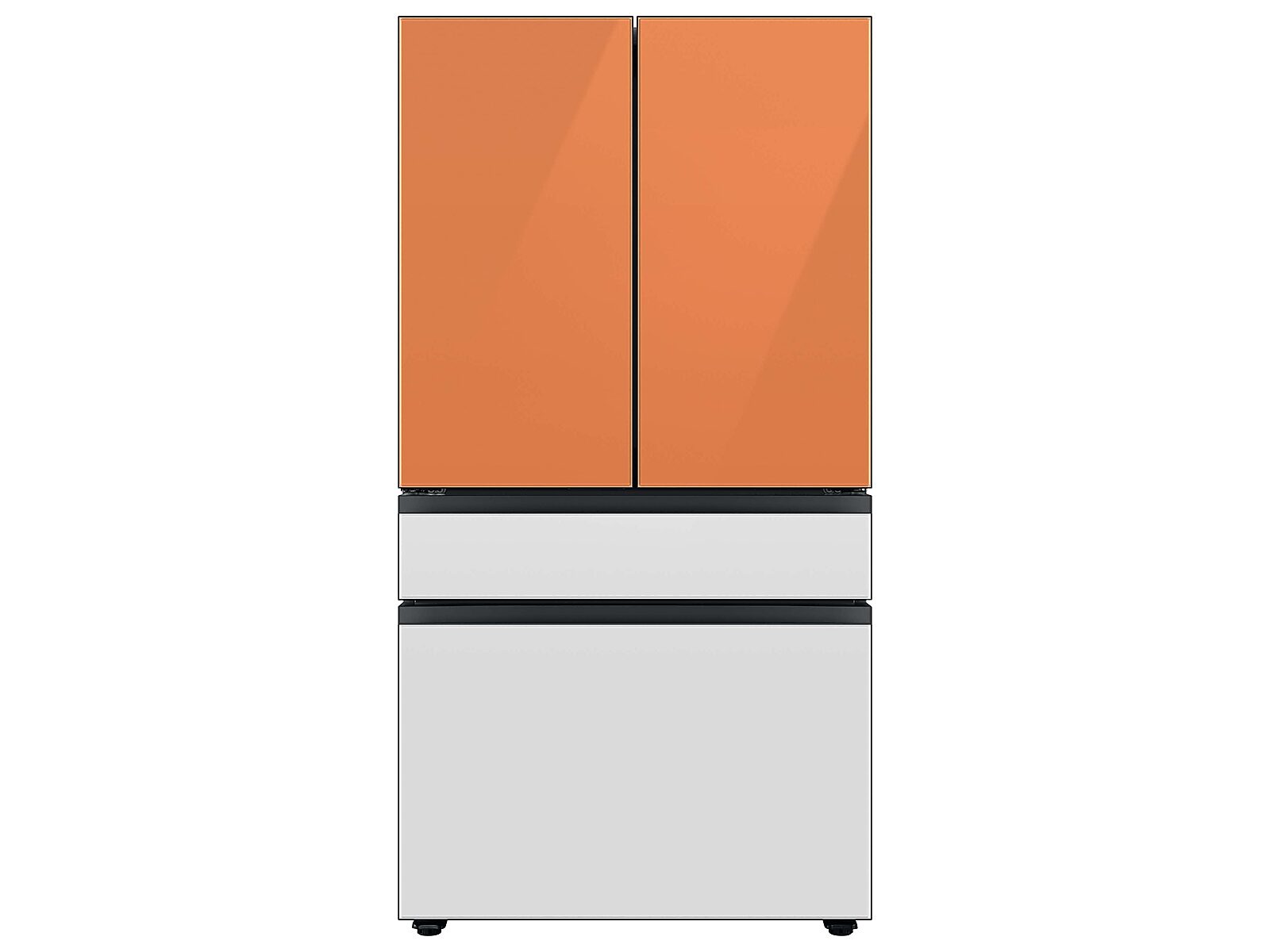 Bespoke 4-Door French Door Refrigerator Panel in White Glass - Middle Panel(RA-F36DMM12/AA)