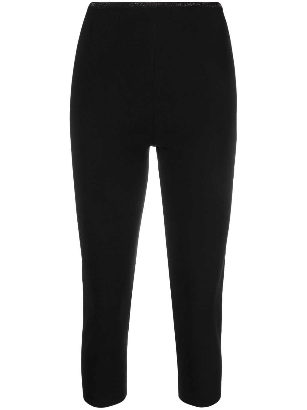 Crystal-embellished logo leggings - Black