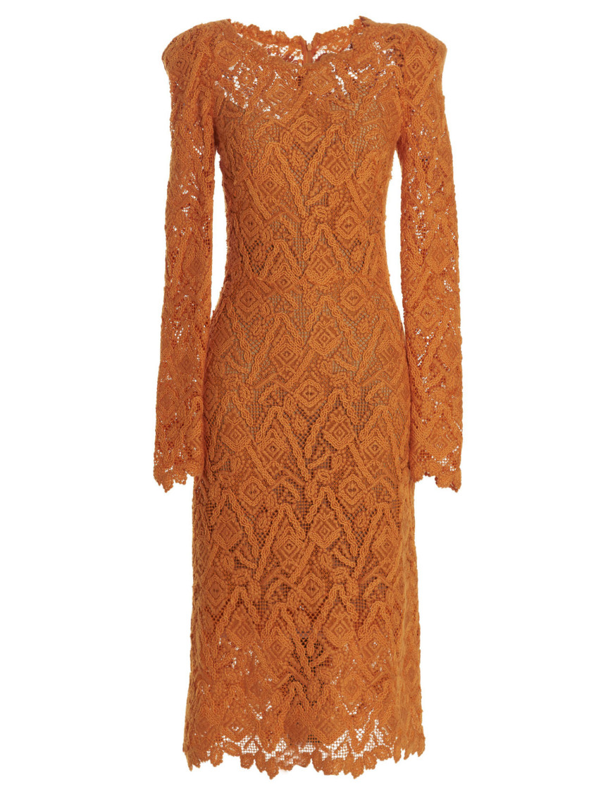 Long-sleeve lace dress