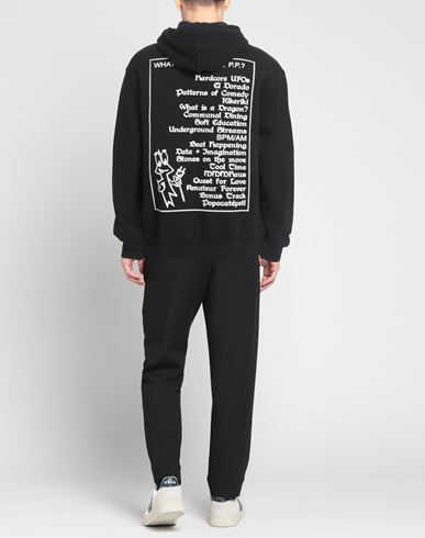 Man Sweatshirt Black Size L Cotton, Polyester