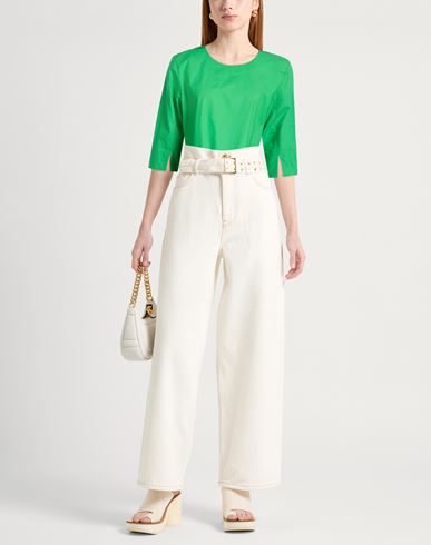 Woman Top Green Size 12 Cotton