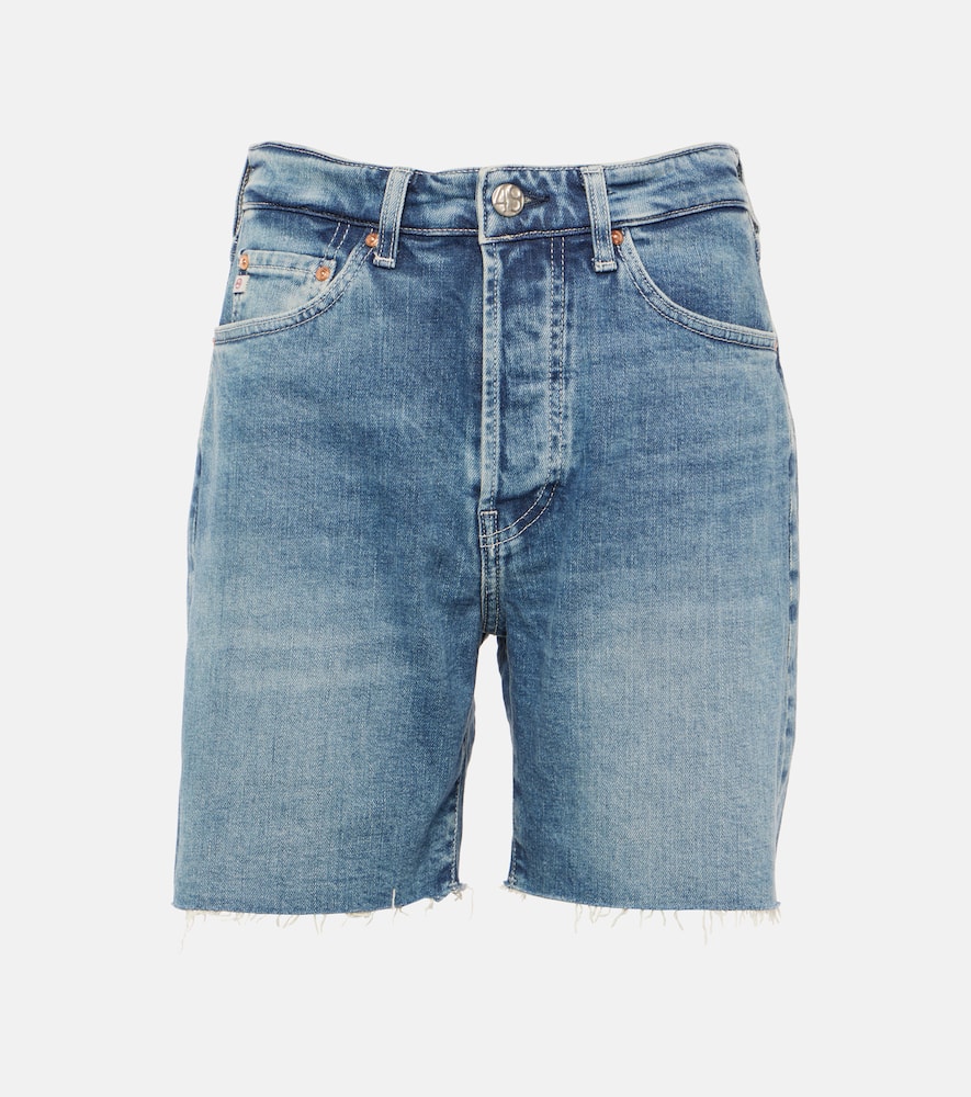 High-rise denim shorts