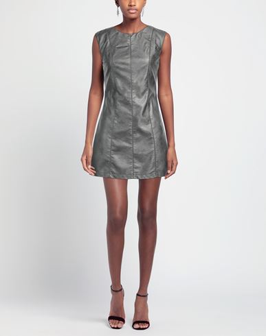 Woman Mini dress Lead Size 8 Viscose, Polyurethane resin