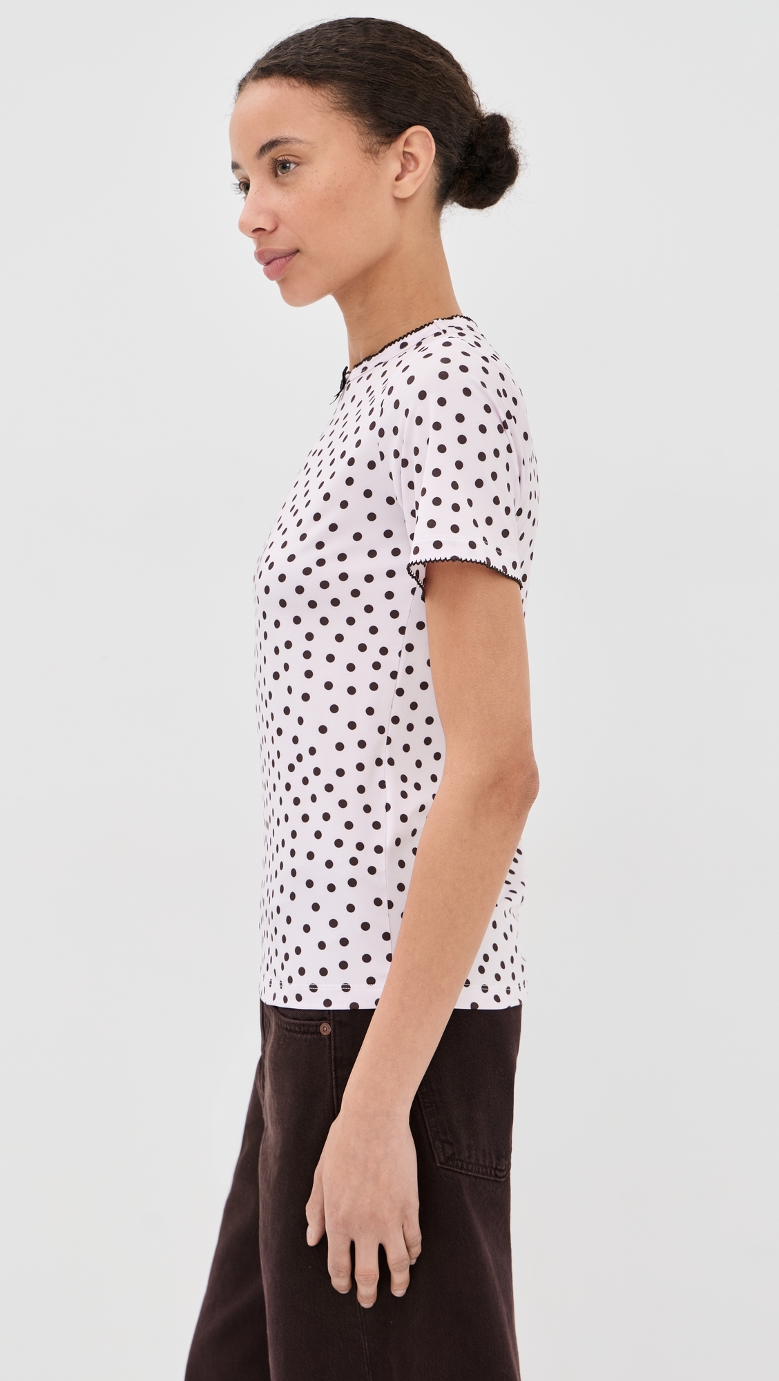 T-Shirt Brown Velvet Bow