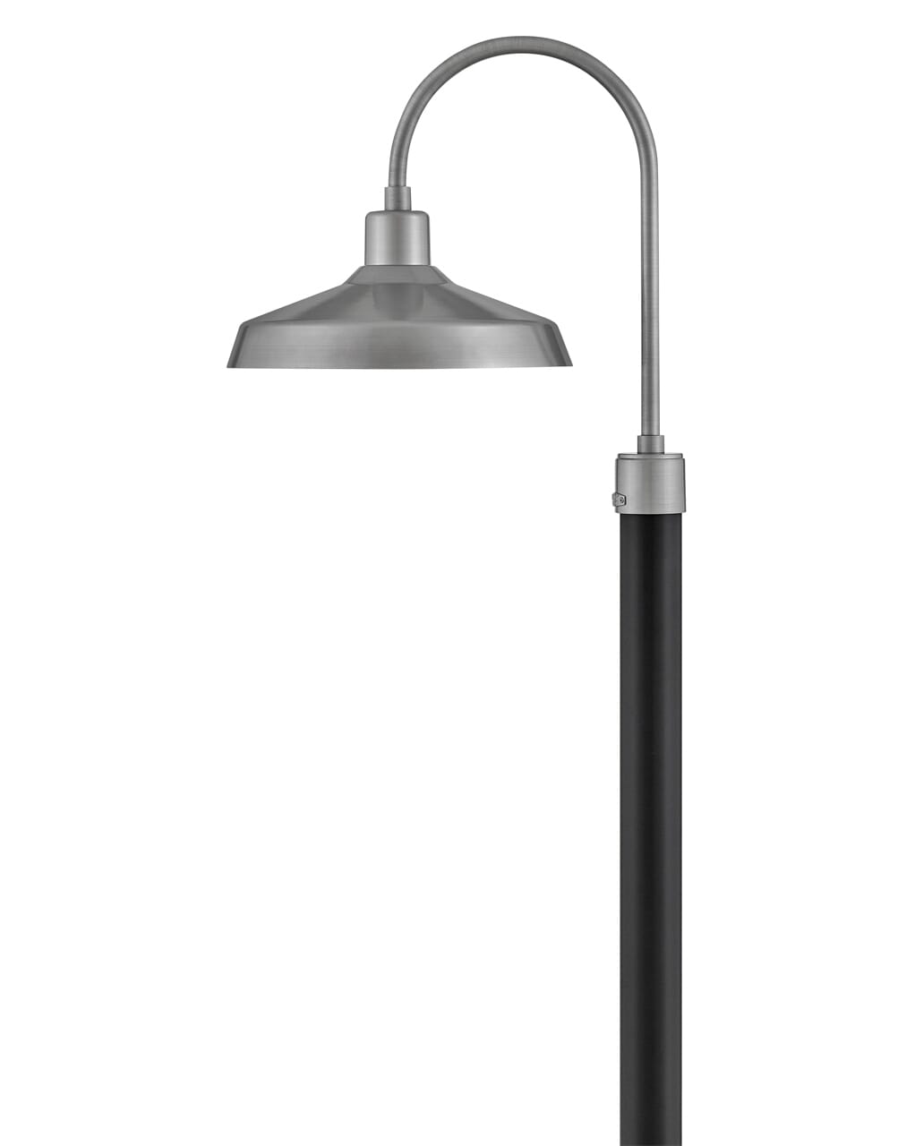 Antique Brushed Aluminum LED Post Top or Pier Mount Lantern from the Forge Collection