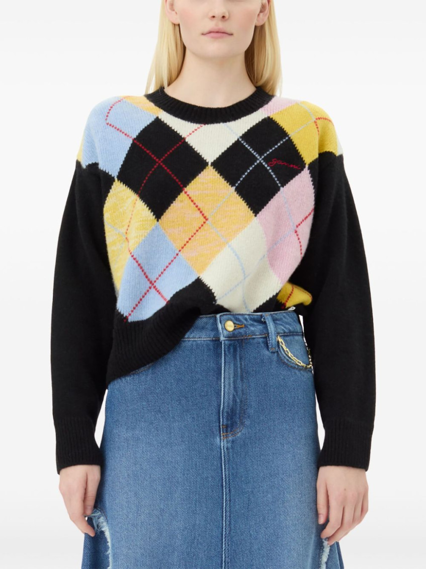 Multicolor Argyle sweater