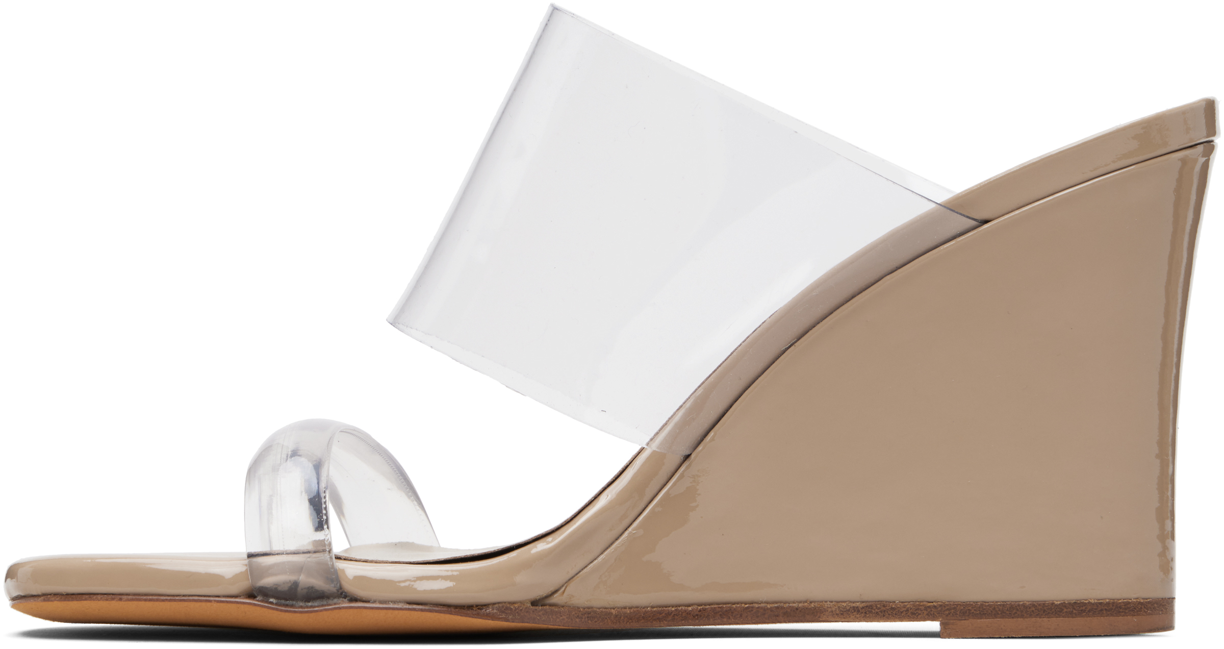 Beige Olympia Wedge Heeled Sandals