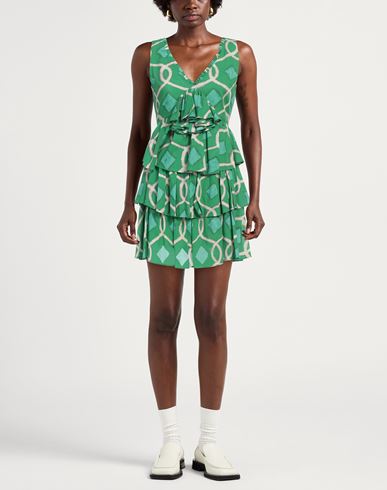 Actitude By Twinset Woman Mini dress Green Size M Cotton